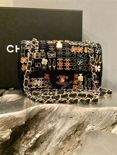 bag charms chanel|tweed chanel style bag.